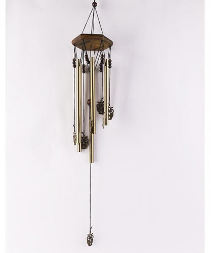 Колокольчики ветра "Совушки", бамбук, металл, 60 см