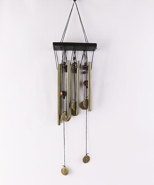 Колокольчики ветра "Монеты", бамбук, металл, 8 трубочек, 50см