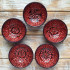 Набор керамических соусниц (5 шт) (тёмно-красные)