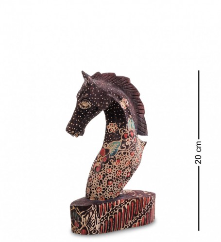 Фигурка дерев. "Лошадь" (батик, о.Ява) набор из 3-х, фиолет. 25см