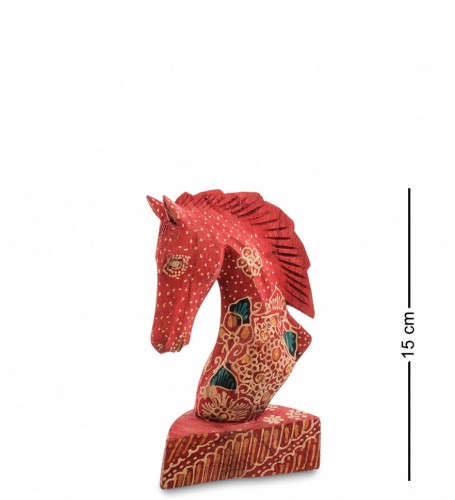 Фигурка дерев. "Лошадь" (батик, о.Ява) набор из 3-х, красн. 25см