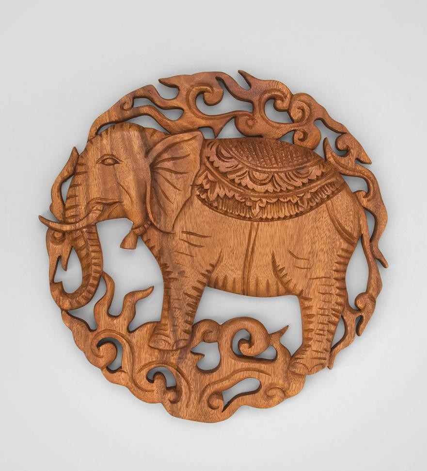  Панно резное  "Слон" (суар, о.Бали)