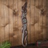 Панно настенное дерево "Геккон коричневый с черно-белым узором" 1,5х15х100 см