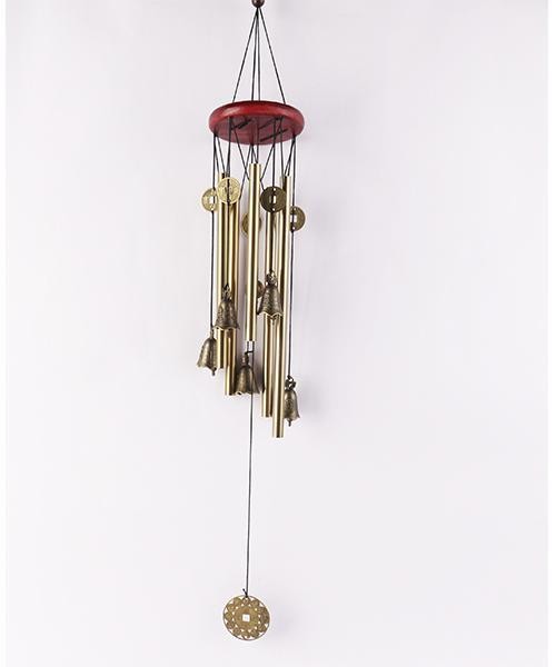 Колокольчики ветра, бамбук, 5 металлических трубочек, 55 см