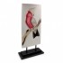 Панно настольное  с попугаем - символ богатства и роскоши Дерево Албезия Роспись 50cm-23см