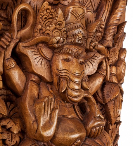 Панно резное "Ганеша - Бог Изобилия" (суар, о.Бали)