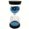 С Песочные часы на 10 минут, синие, 10х4 см, стекло, пластик
