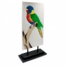 Панно настольное  попугаем - символ богатства и роскоши Дерево Албезия Роспись 50cm-23см