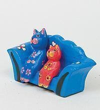 Статуэтка mini КОШКИ на диване в асс.
