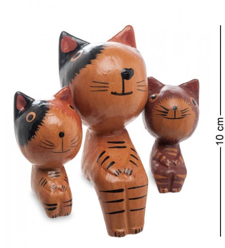 Статуэтка mini КОШКА с котятами, набор 3 шт
