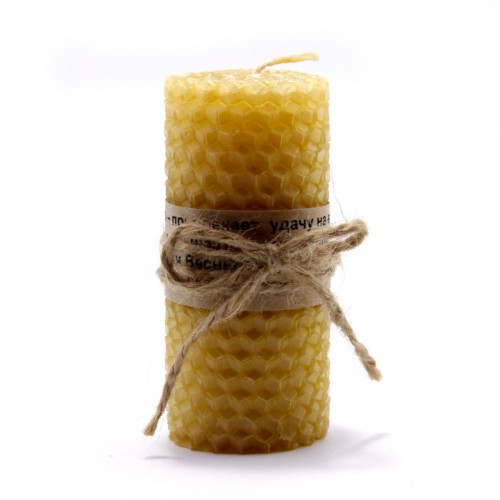 Свеча пчелиный воск  Арома Кокос 8,5 х 4,5 см
