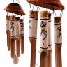 Музыка ветра бамбук  с ящерицами - оберег для дома Хрупкое 80см с ниткой