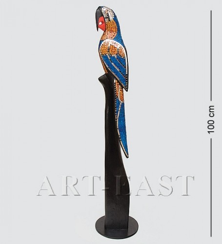 Статуэтка "Попугай" дерево+стекл.мозаика 100см
