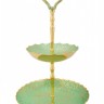 Ваза-кабаретница   (полиш) эмаль зеленая